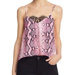 FORE | hot pink snake skin spaghetti strap tank